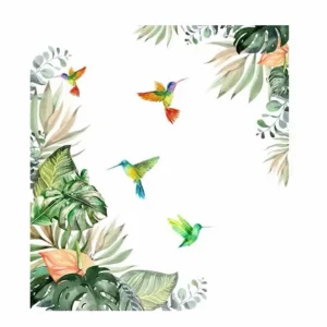 Stickers Colibris et Plantes