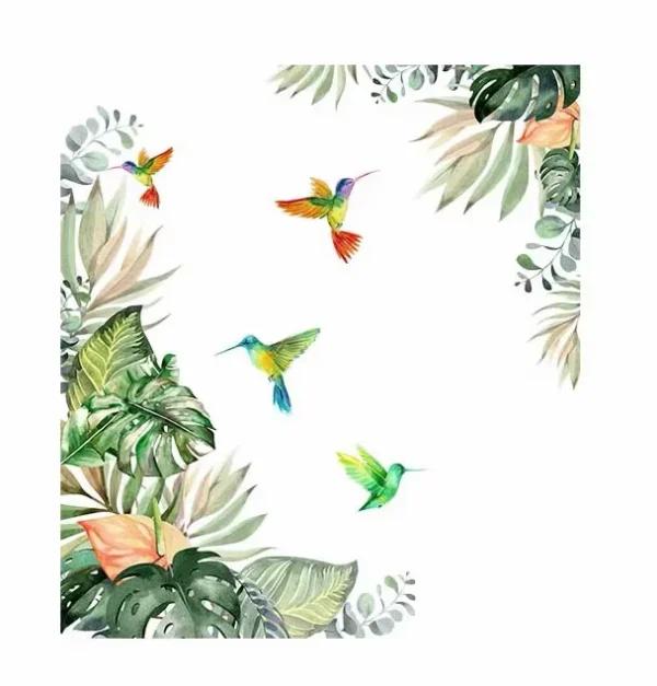 Stickers Colibris et Plantes
