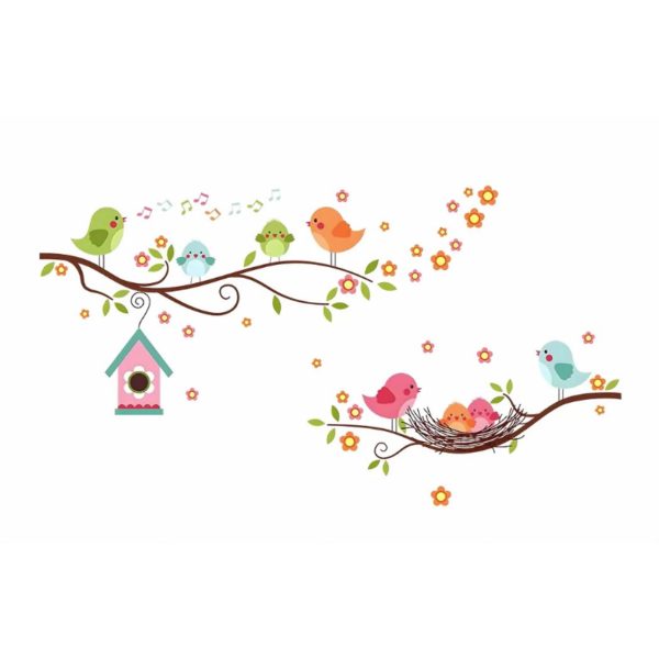 Stickers Famille d'oiseaux