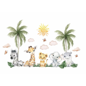 Stickers bébé Animaux et Palmiers