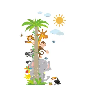 Stickers bébé Grand arbre et animaux