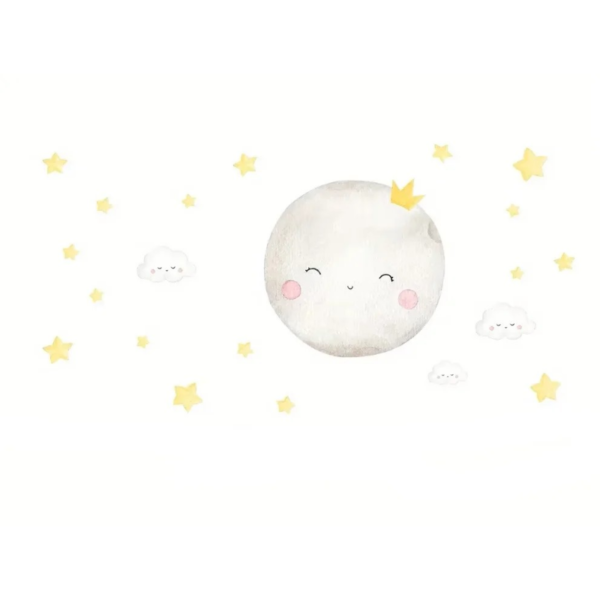 Stickers bébé Smiley Lune ronde