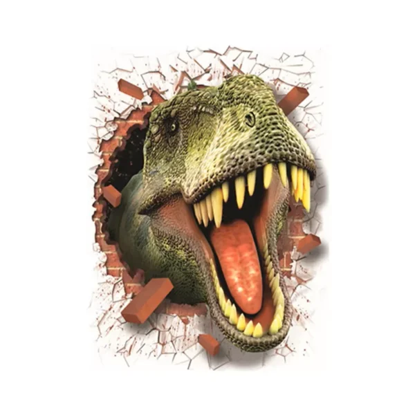 Sticker 3D Dinosaure T Rex affamé