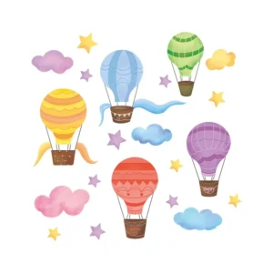 Sticker chambre enfant Montgolfières