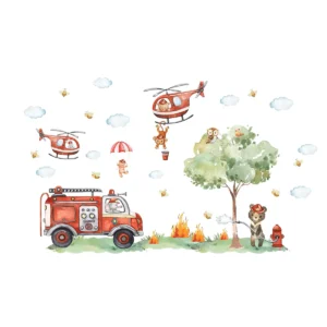 Stickers enfant Animaux pompiers