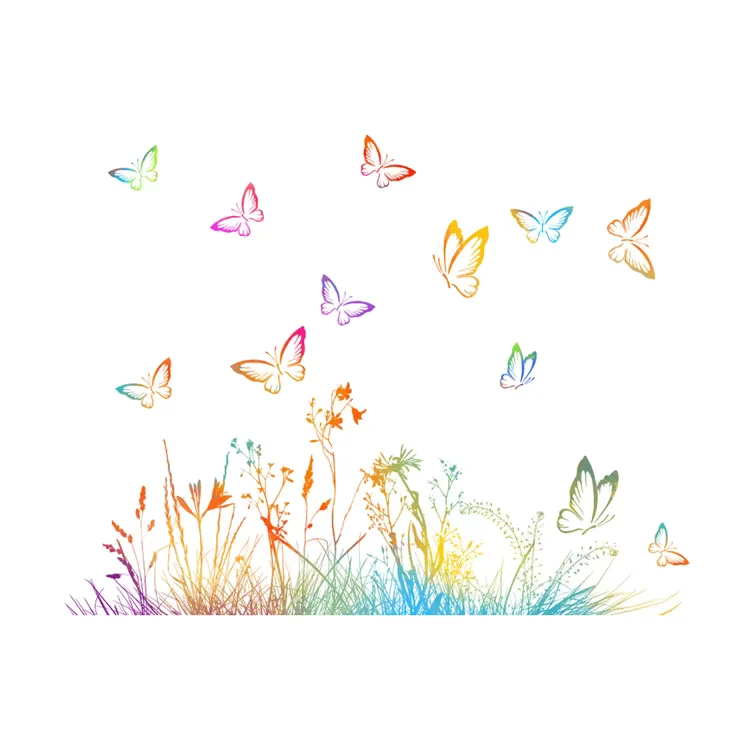 Stickers maison Jardin papillons