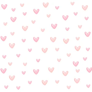 60 stickers Petits cœurs roses