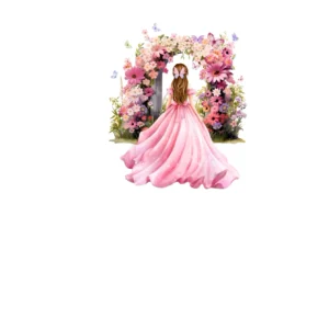 Sticker fille Princesse des fleurs