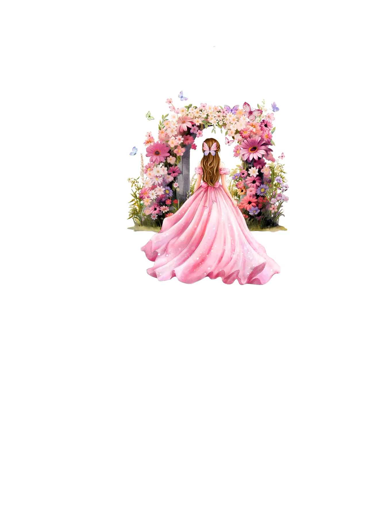 Sticker fille Princesse des fleurs