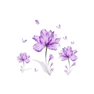 Stickers Fleurs violettes