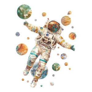 Sticker Astronaute et planètes