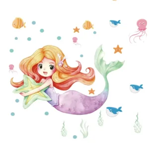 Sticker Sirène chasseuse d&rsquo;étoile