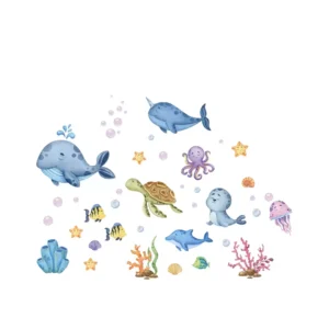 Stickers enfant Animaux marins