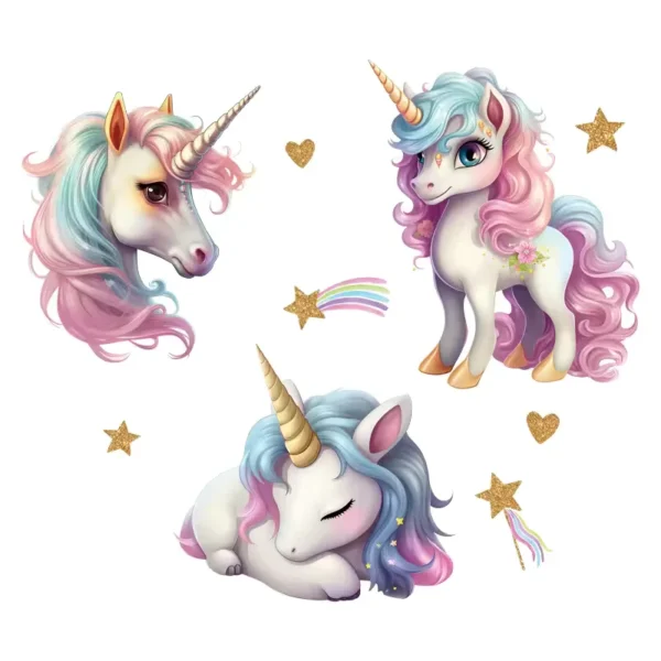 Stickers fille Petites licornes