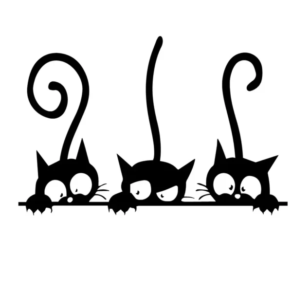 Sticker 3 chats noirs