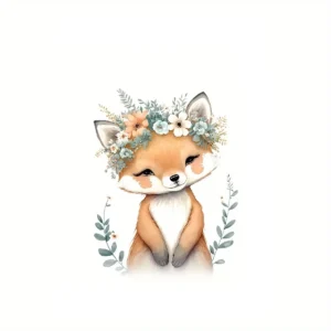 Sticker enfant Petite renarde