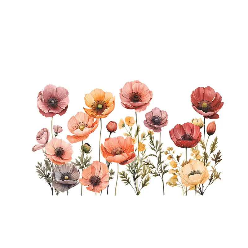 Stickers Fleurs multicolores