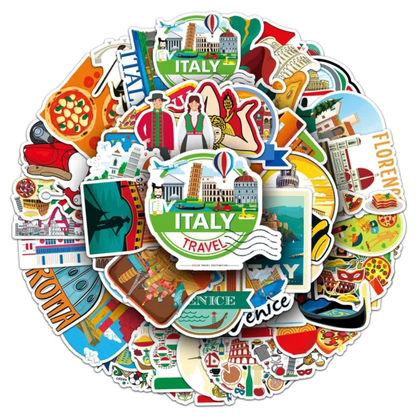 50 mini stickers Italie