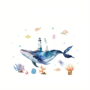 Sticker Grande baleine bleue