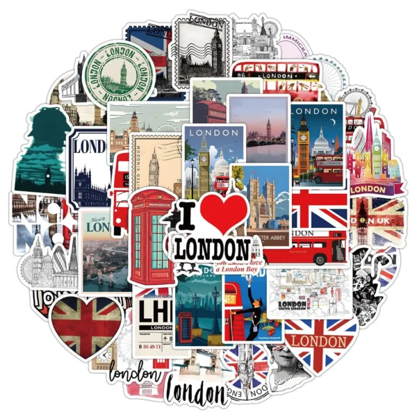 50 mini stickers London