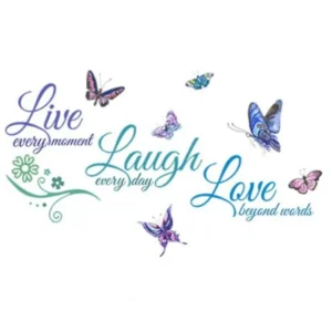 Sticker Citation Vie Rire Amour