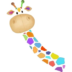 Sticker Girafe colorée