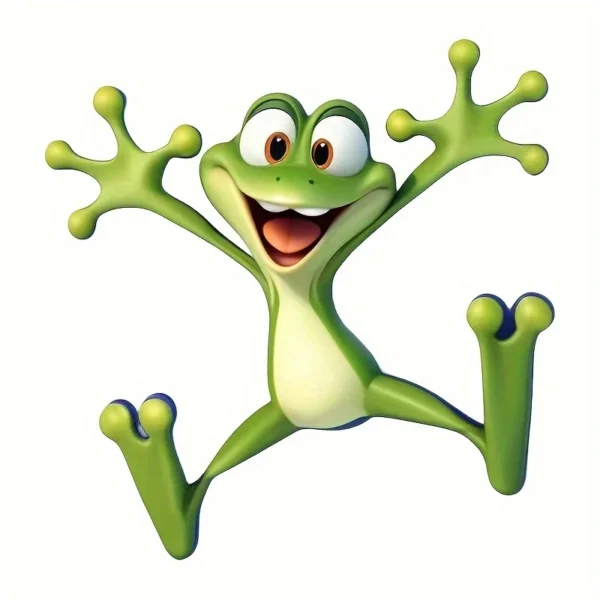 Sticker Grenouille verte joyeuse