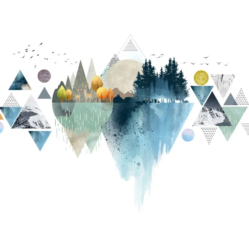 Stickers Montagnes graphiques