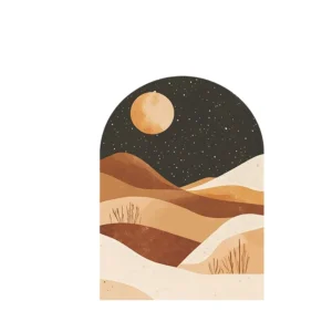 Sticker mural Dunes de sable et lune