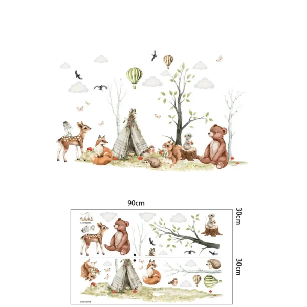 Sticker enfant Animaux des bois