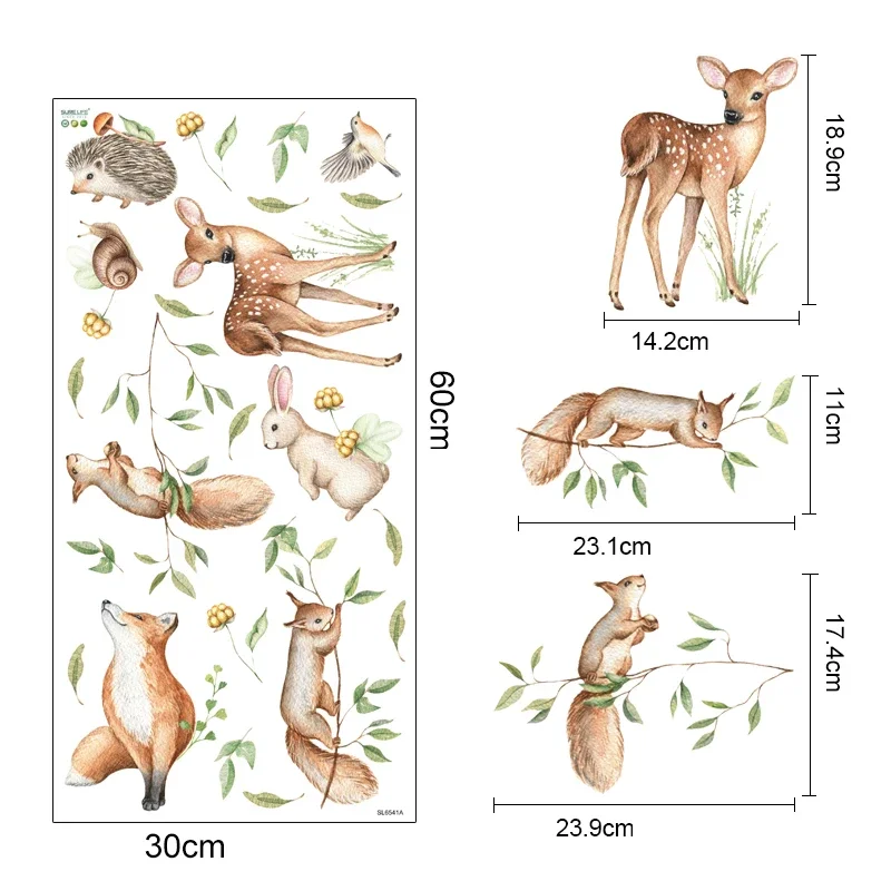 Stickers Petits animaux forestiers