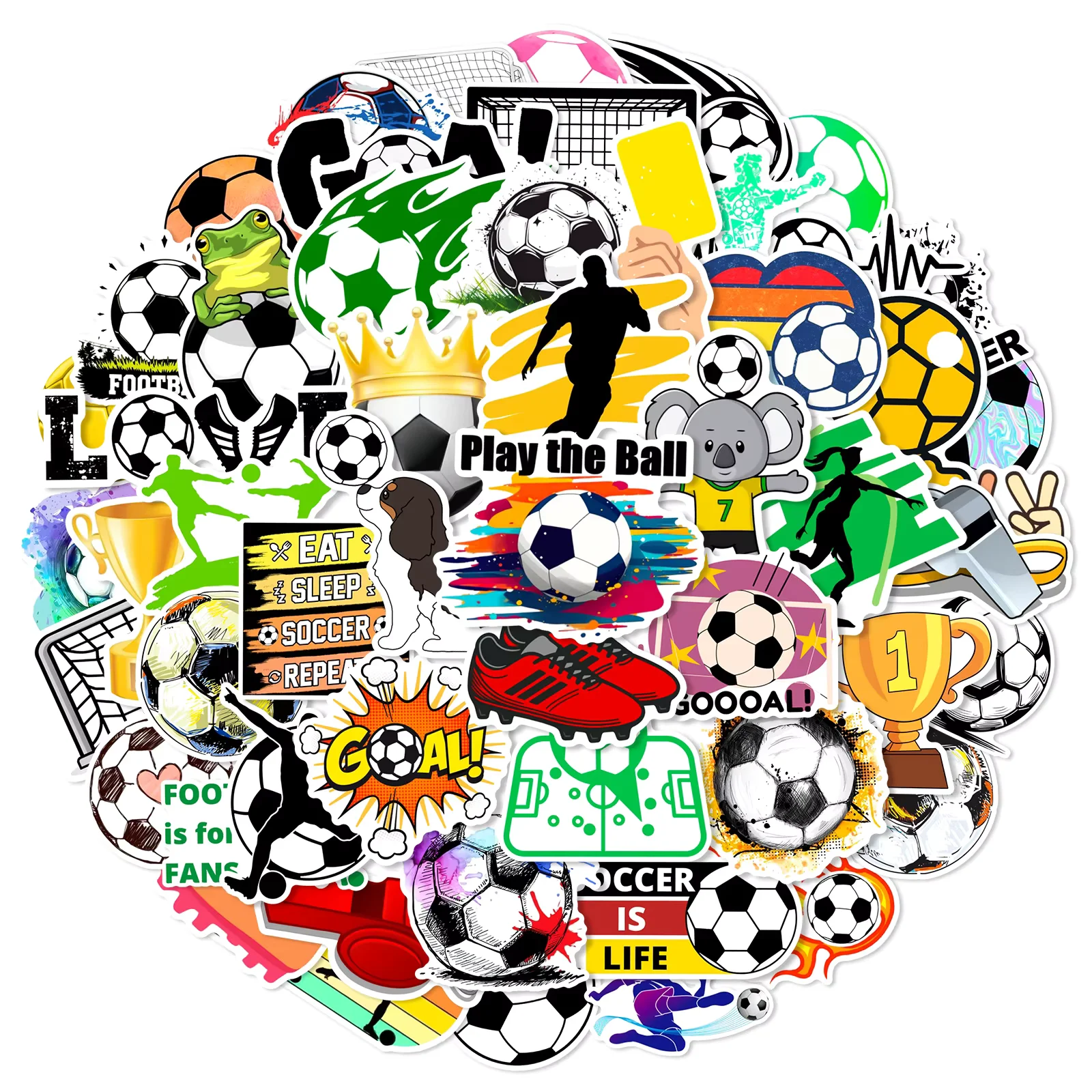 50 mini stickers Football