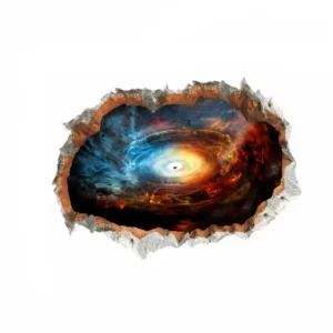Sticker 3D Trou noir galaxie