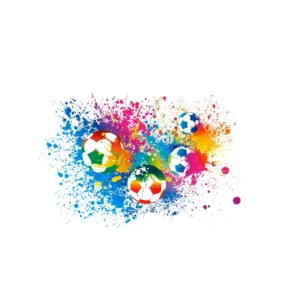 Sticker Ballons de foot colorés