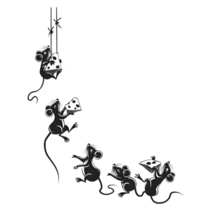 Stickers Petites souris voleuses