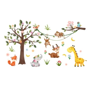 Stickers bébé – Scène vie animale