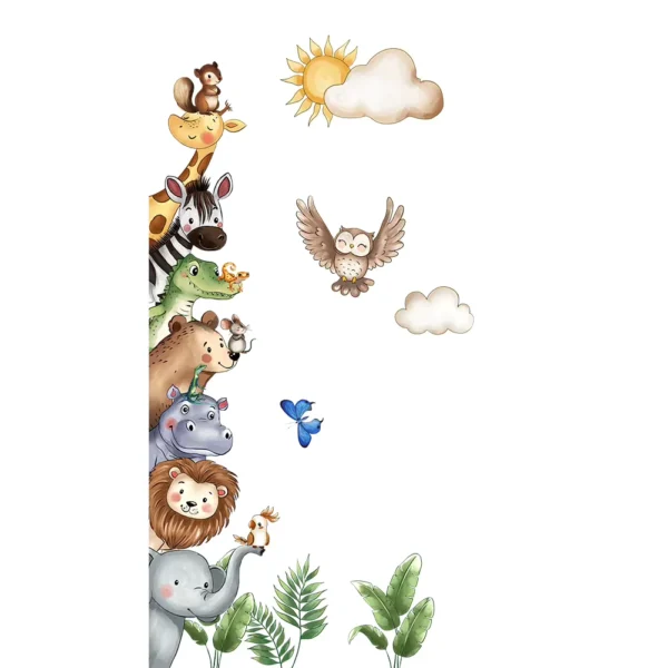 Sticker enfant La courte échelle des animaux