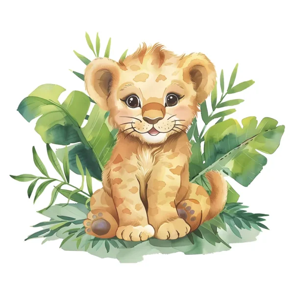 Sticker chambre enfant - Animal sauvage mignon